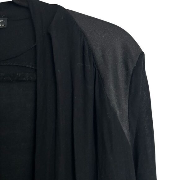 Zara W&B Collection Thin Kimono‎ Faux Leather cardigan size Medium - Picture 4 of 7